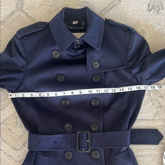 Burberry Navy  Blue Trench Coat - Picture 8 of 11